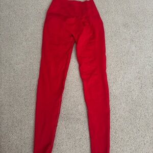Alphalete Red Scrunch Leggings